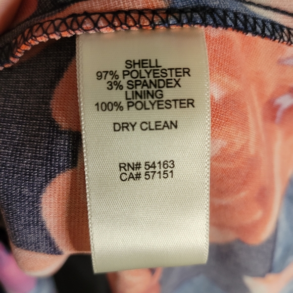 Eliza J floral midi dress blue pink orange neon nwot 4p - Picture 6 of 7